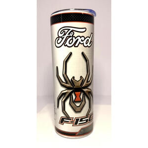 20 oz Ford Black Widow Stainless Steel Tumbler with Lid, Straw - F150